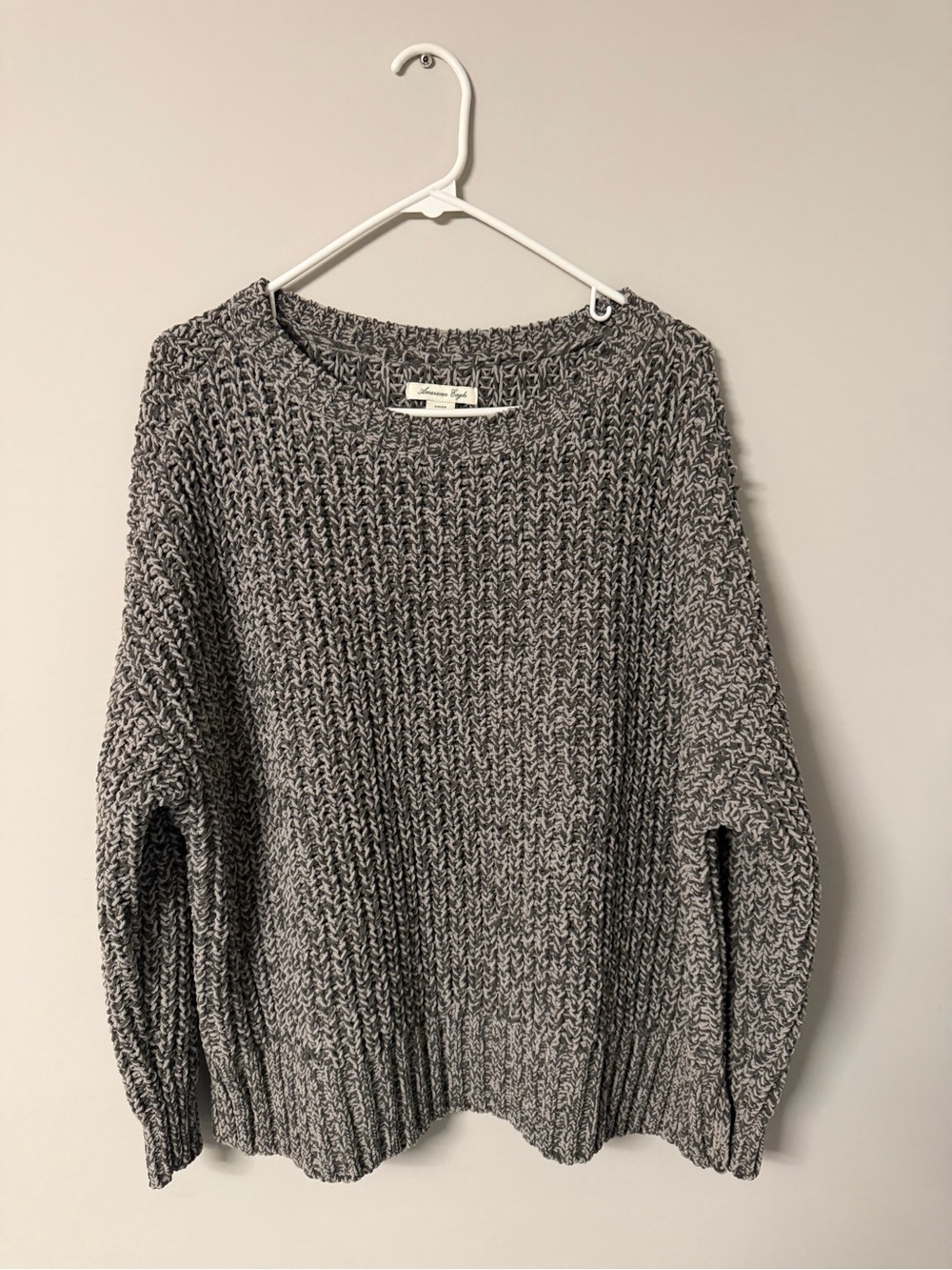 Cozy Grey Marled Men's Crewneck Sweater